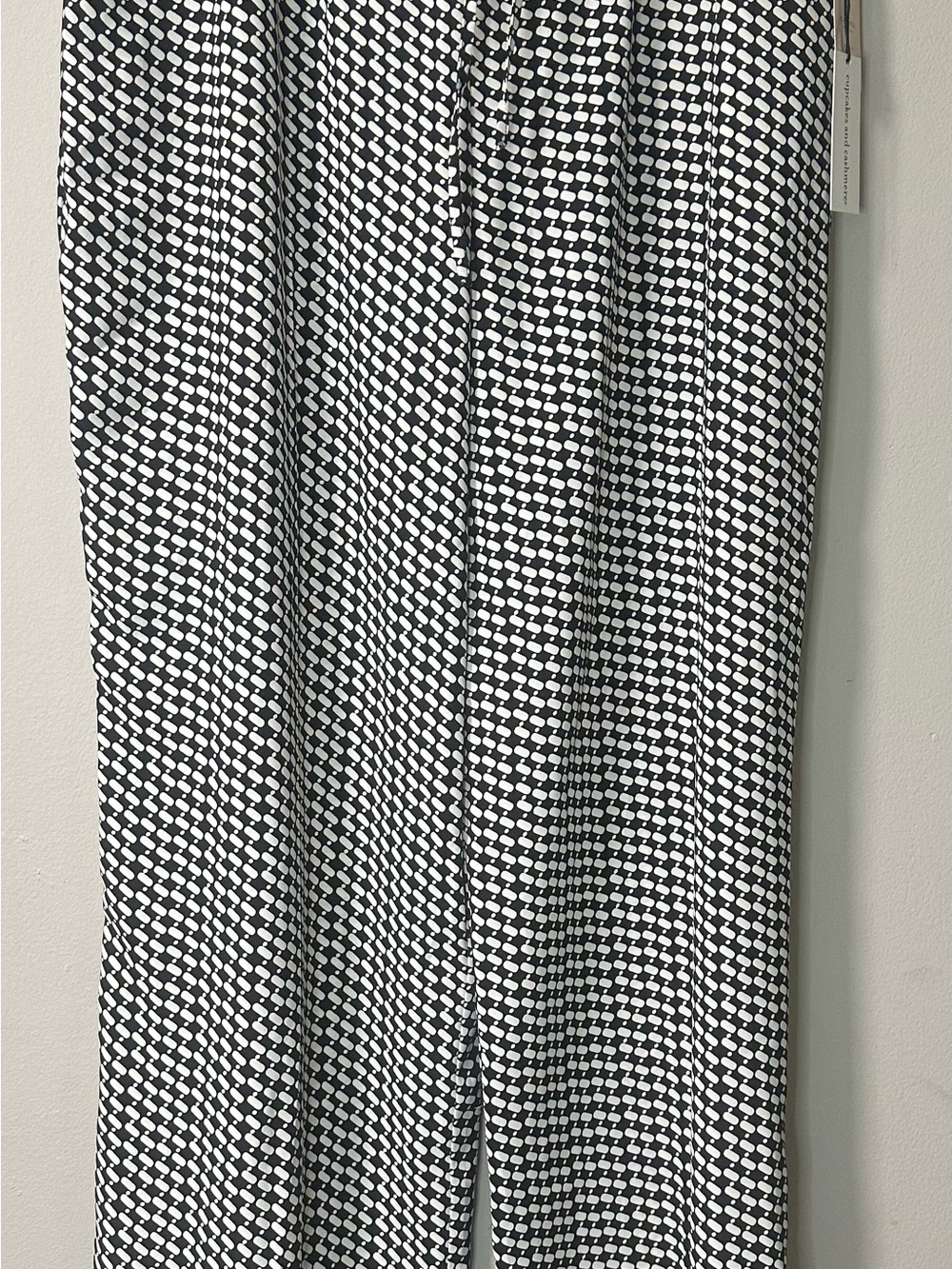 cupcakes & cashmere Black and White Geometric Maxi Skirt